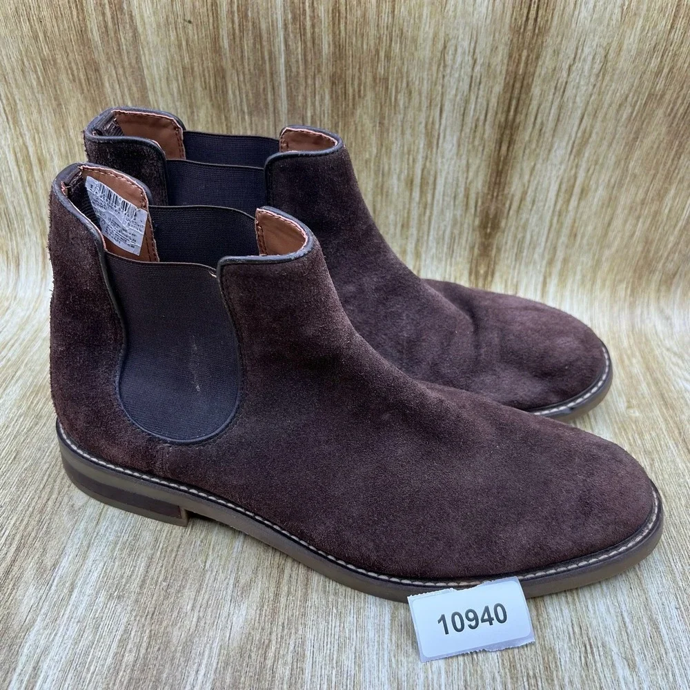 Clarks Jaxen Chelsea Boots Men's Size 11.5 Dark Brown Suede Ultimate Comfort